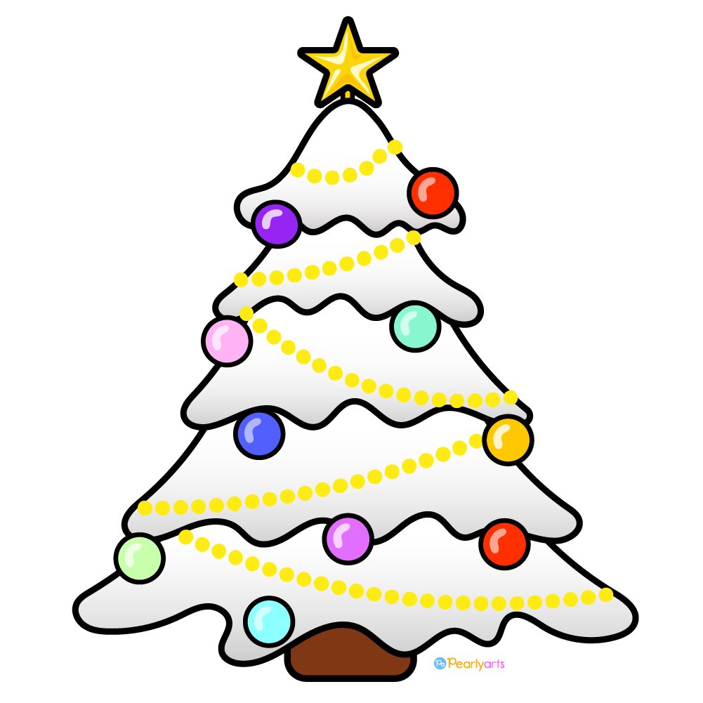 White Christmas Tree Clipart Pictures